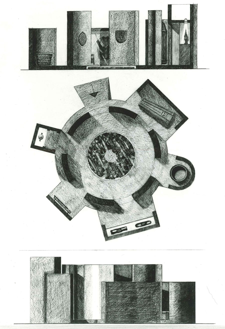 Early design of the De Lucchi pavilion by Michele de Lucchi, circa 1989 © Groninger Museum, Photo: John Stoel