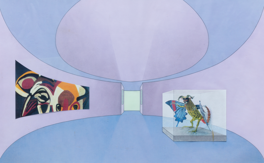 Drawing of the west oval by Studio Alessandro Mendini, 1991 © Groninger Museum, Photo: John Stoel