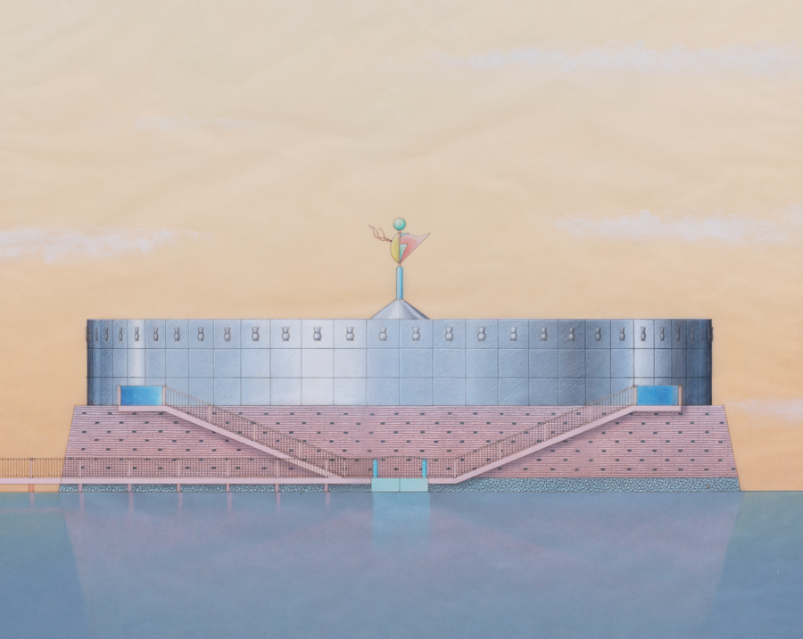 Original drawing of the museum by Studio Alessandro Mendini, 1990 © Groninger Museum, Photo: Heinz Aebi