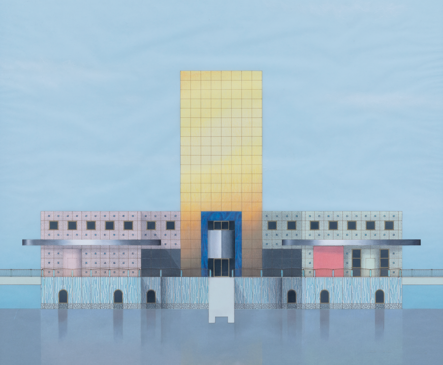Original drawing of the museum by Studio Alessandro Mendini, 1990 © Groninger Museum, Photo: Heinz Aebi