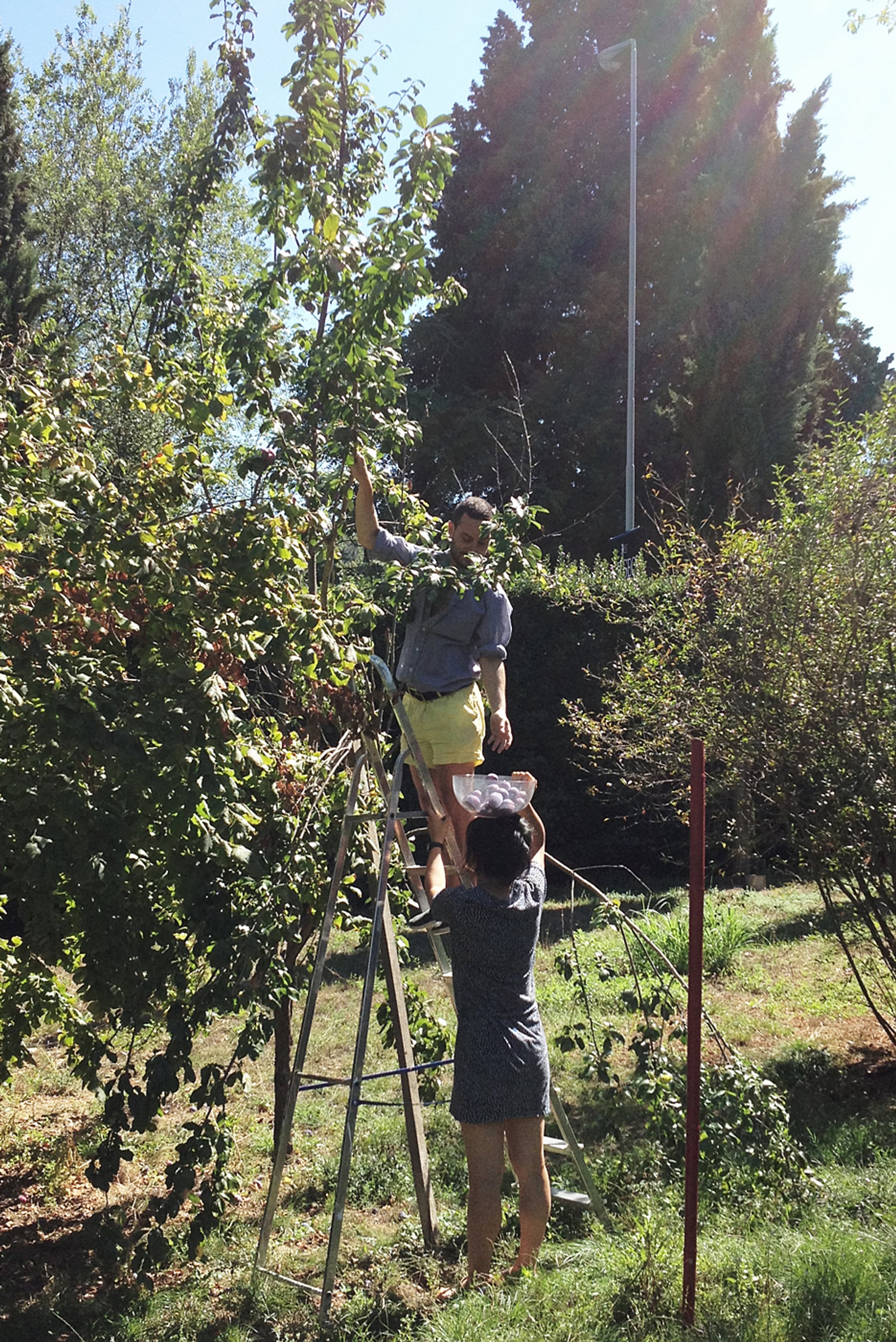 Matthew Lutz-Kinoy and Natsuko Uchino during the installation of Keramikos 2 in Foreign Figs for Florence, Dingum at Villa Romana, Florence, 2012 Courtesy of the artists Photo by Dingum