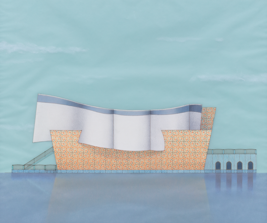 Original drawing of the museum by Studio Alessandro Mendini, 1990 © Groninger Museum, Photo: Heinz Aebi