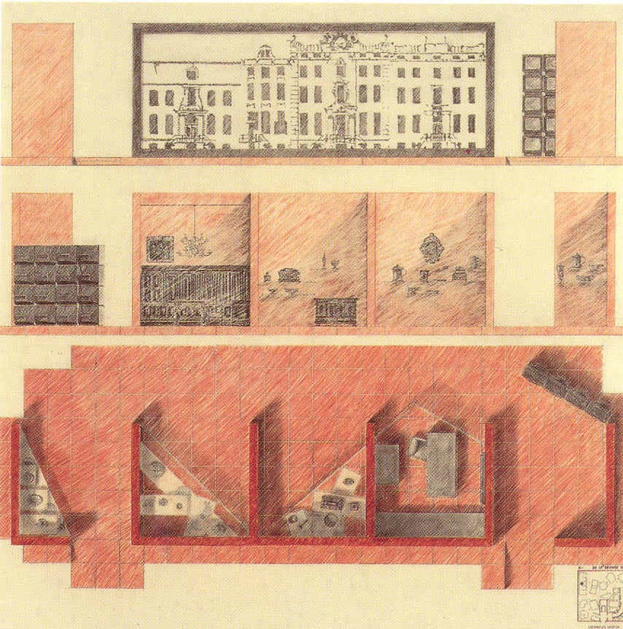 Early design of the De Lucchi pavilion by Michele de Lucchi, circa 1989 © Groninger Museum, Photo: John Stoel