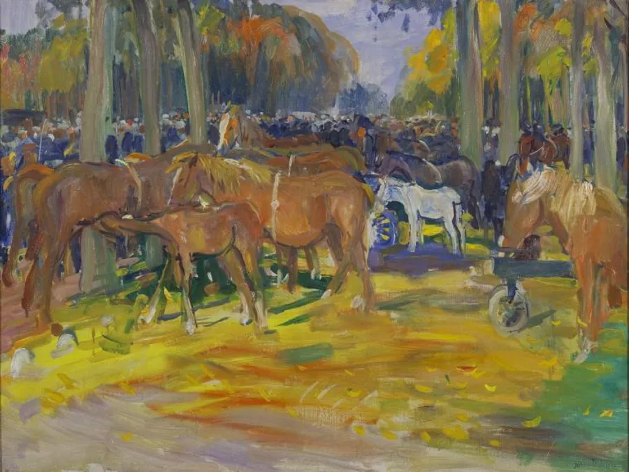 Johan Dijkstra, Zuidlaren Paardenmarkt. Collectie De Ploeg sinds 2015.