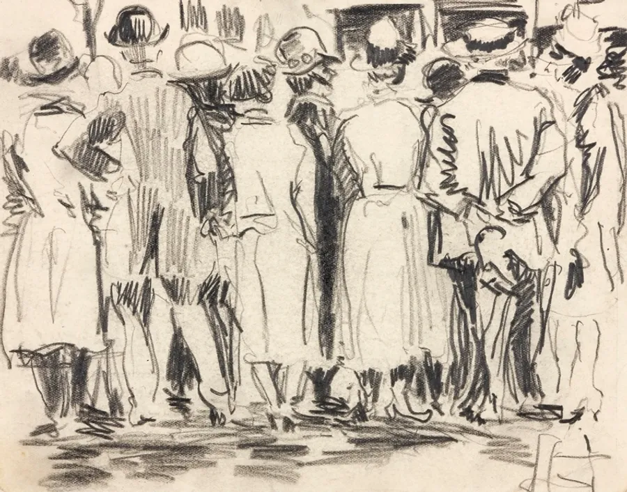 George Martens, Toeschouwers op straat, 1927, Collection Groninger Museum