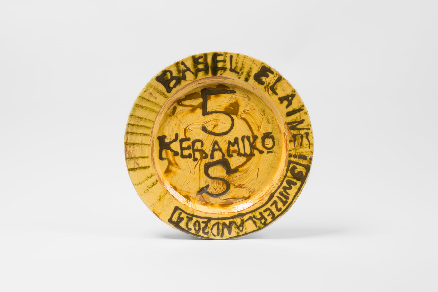 Matthew Lutz-Kinoy and Natsuko Uchino, Plate from Keramikos 5, 2024
Courtesy of the artists
Photo by Paul Hennebelle