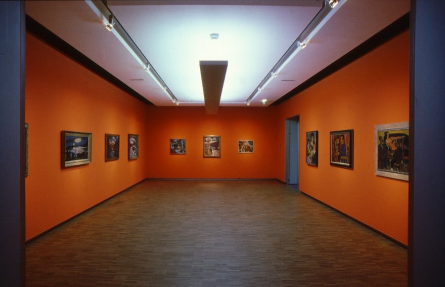 Exhibition view: Ploeg Stadium Land, 2002, Photo: John Stoel